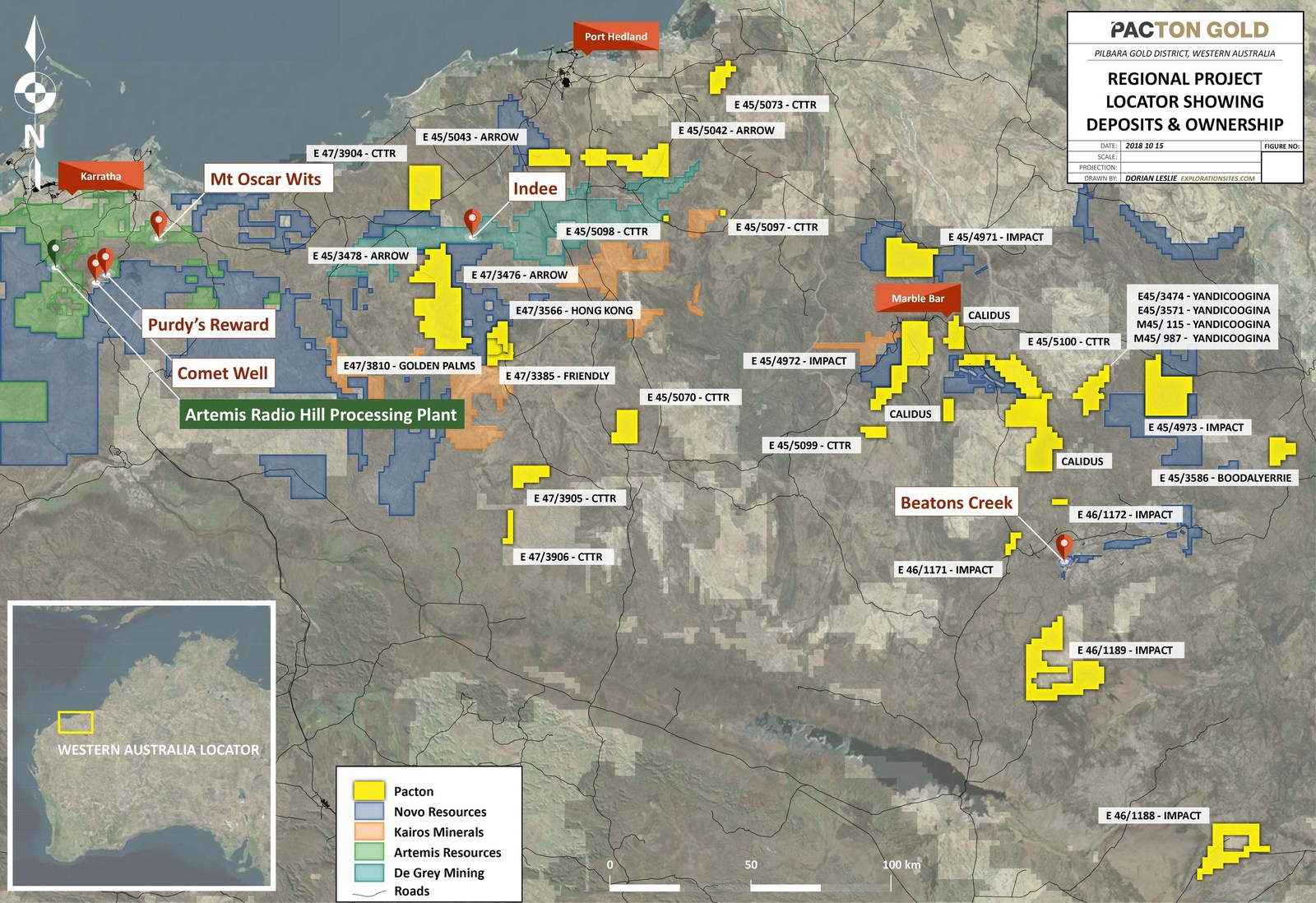 Figure 2: Pacton Regional Project Location Plan & Artemis Radio Hill Processing Facility