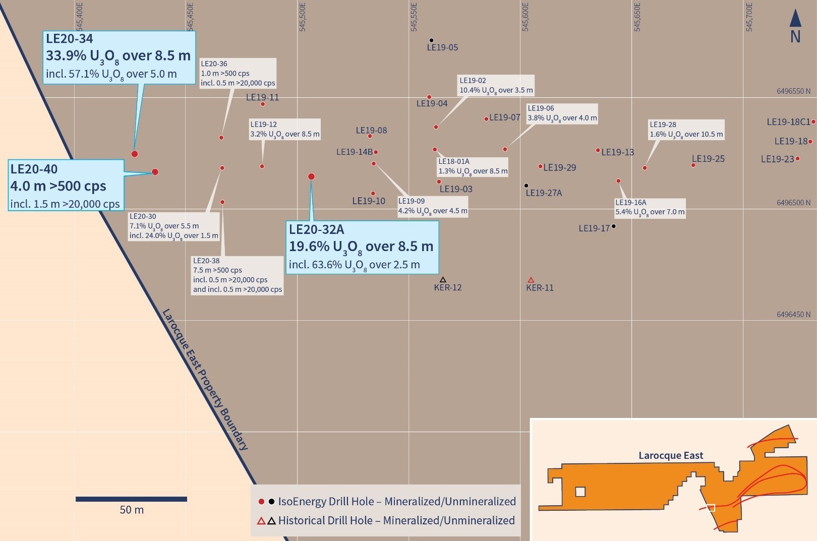 Figure 2 – Western Hurricane Zone Drill Hole Location Map (CNW Group/IsoEnergy Ltd.)