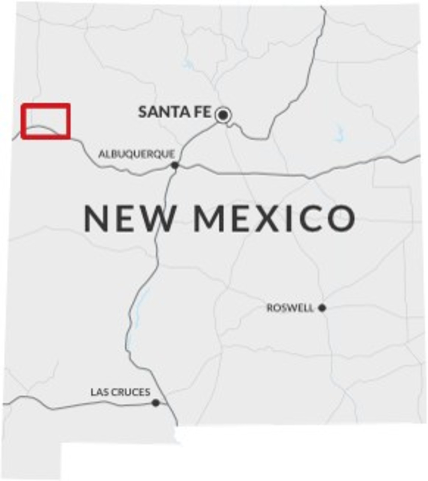 Figure 2: Laramide Resources Ltd. Projects area in New Mexico, USA.