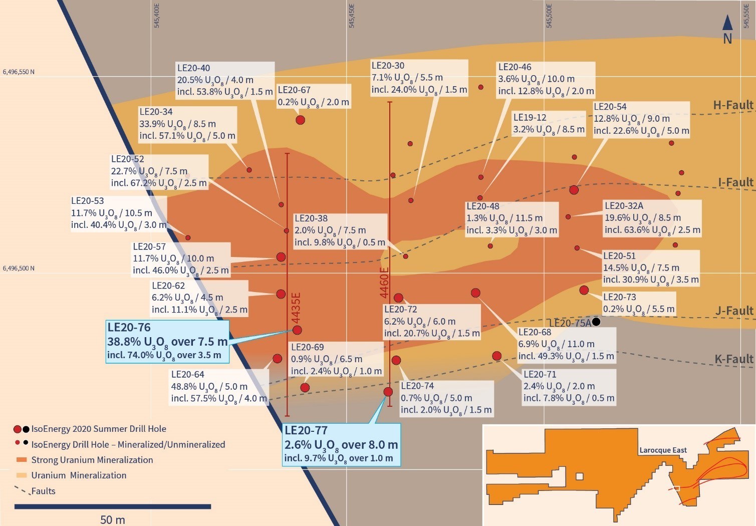 Figure 2 – Hurricane Zone Drill Hole Location Map (CNW Group/IsoEnergy Ltd.)