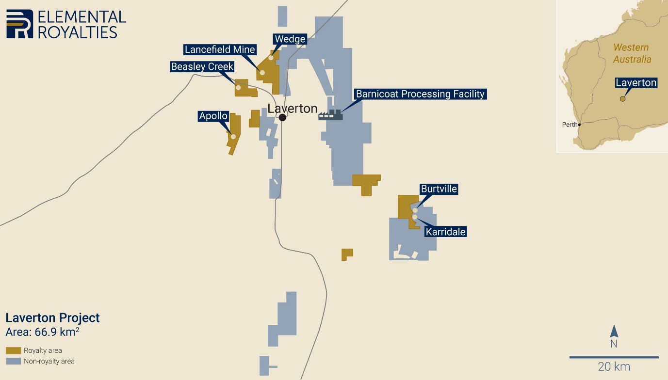 Laverton Project (CNW Group/Elemental Royalties Corp.)