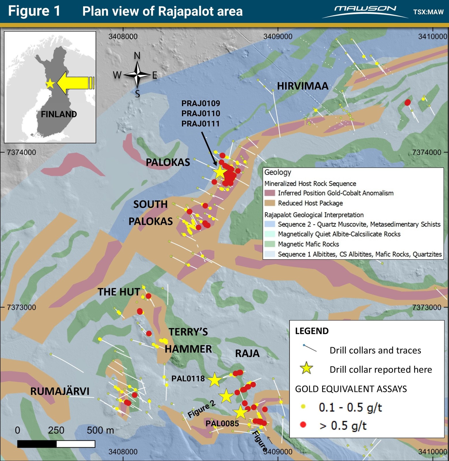 Figure 1 Plan view of Rajapalot area