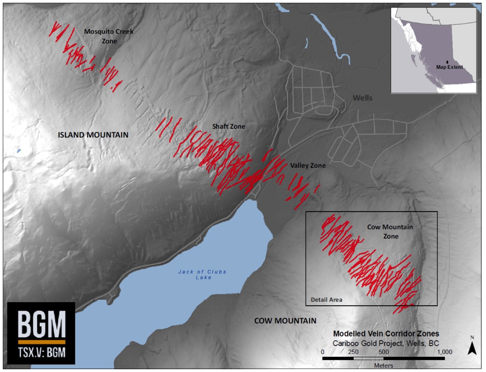 Modelled Vein Cirridor Zones