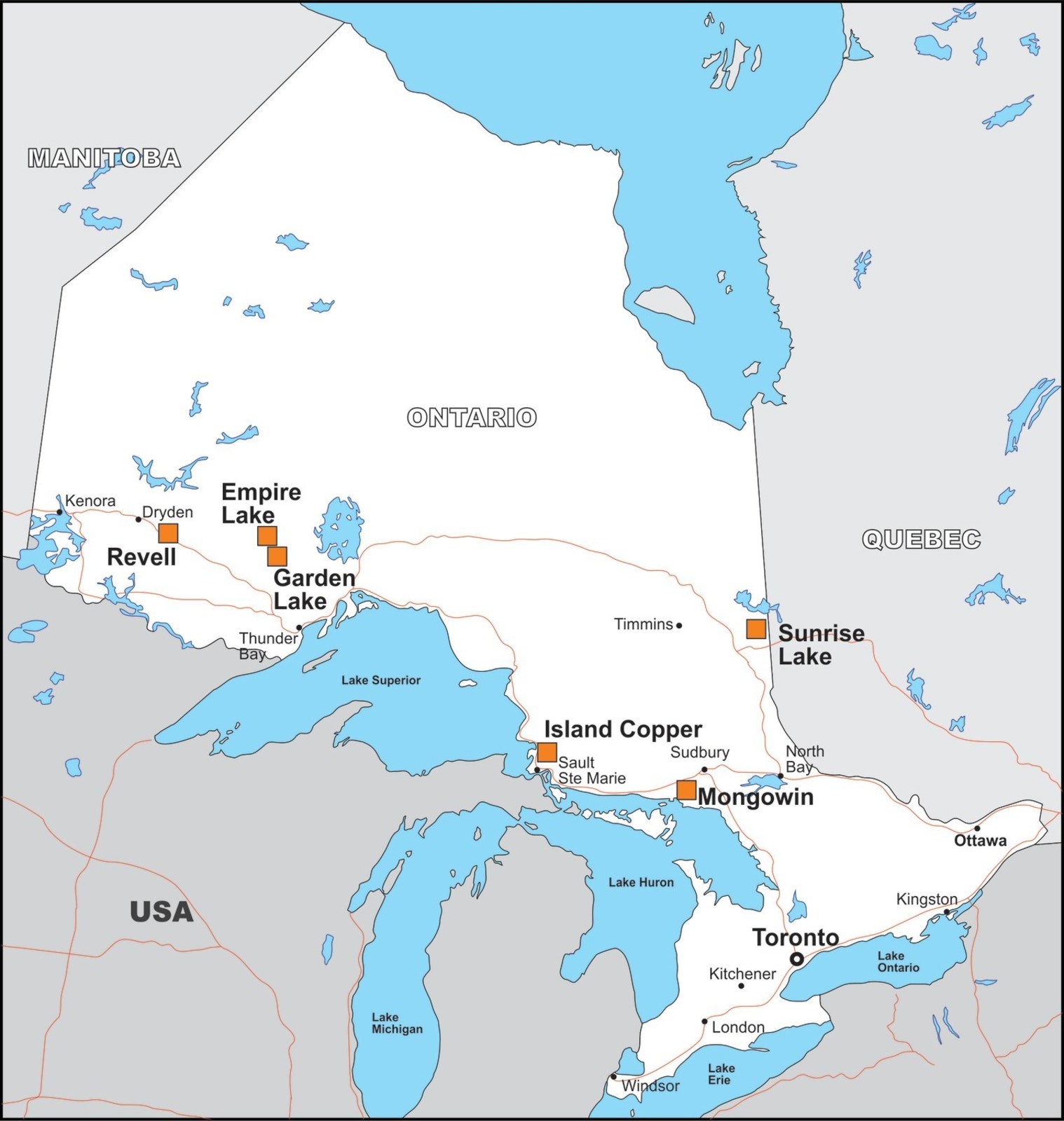 Figure 1: Property locations