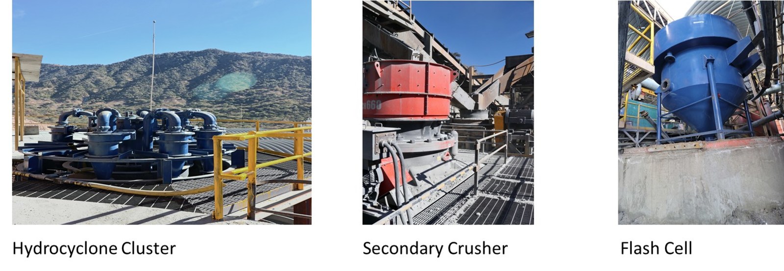 Image 4: Hydrocyclone Cluster, Secondary Crusher and Flash Cell