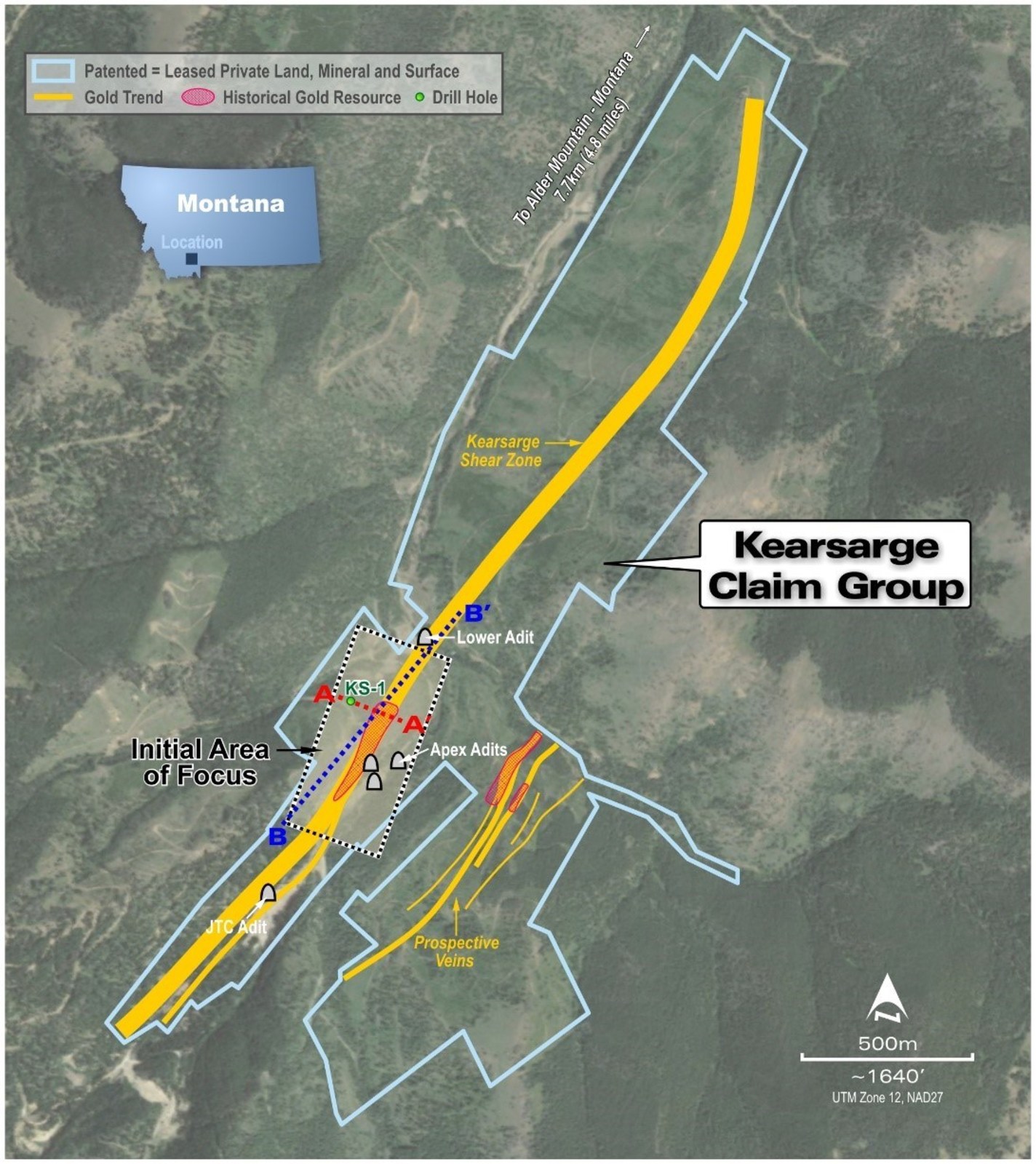 Figure 1: Kearsarge Leases including Initial Area of Focus