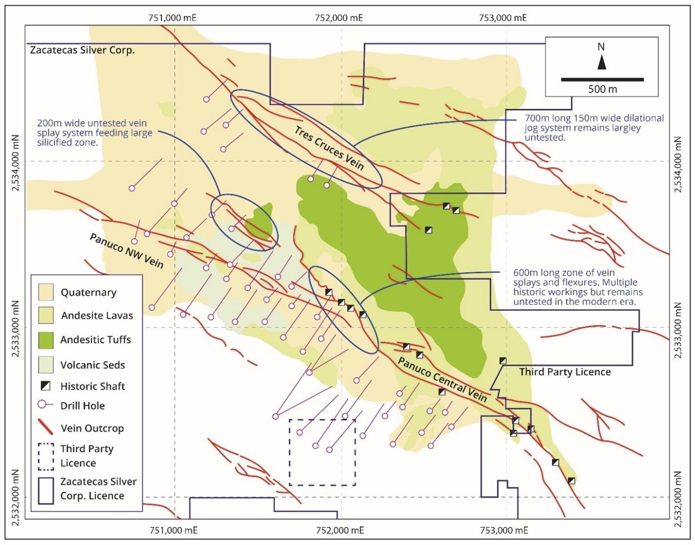 Figure 2 - Panuco Vein System (CNW Group/Zacatecas Silver Corp.)
