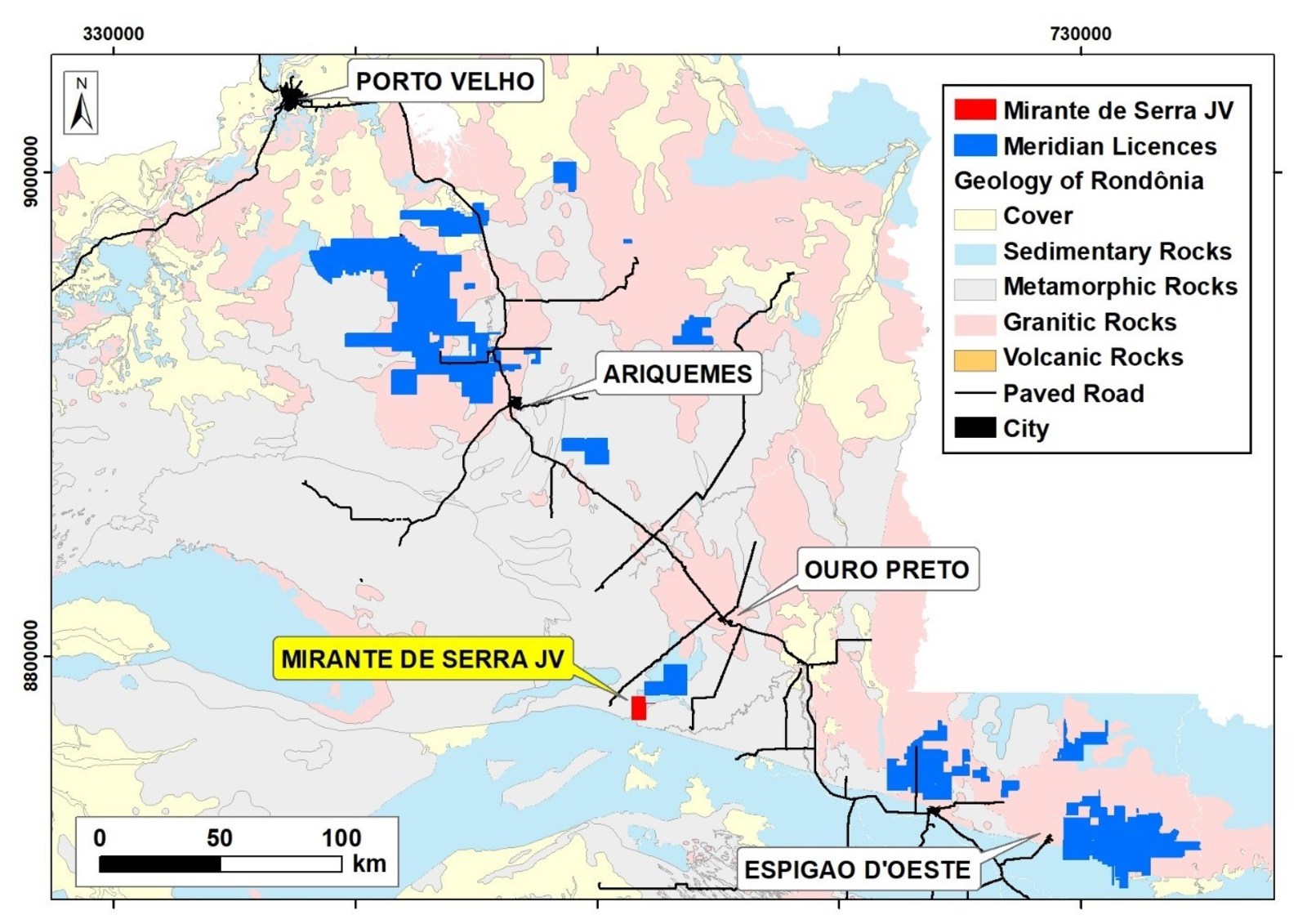 Fig. 1: Regional map of the Project with Espigão operations and the shipping port of Porto Velho.