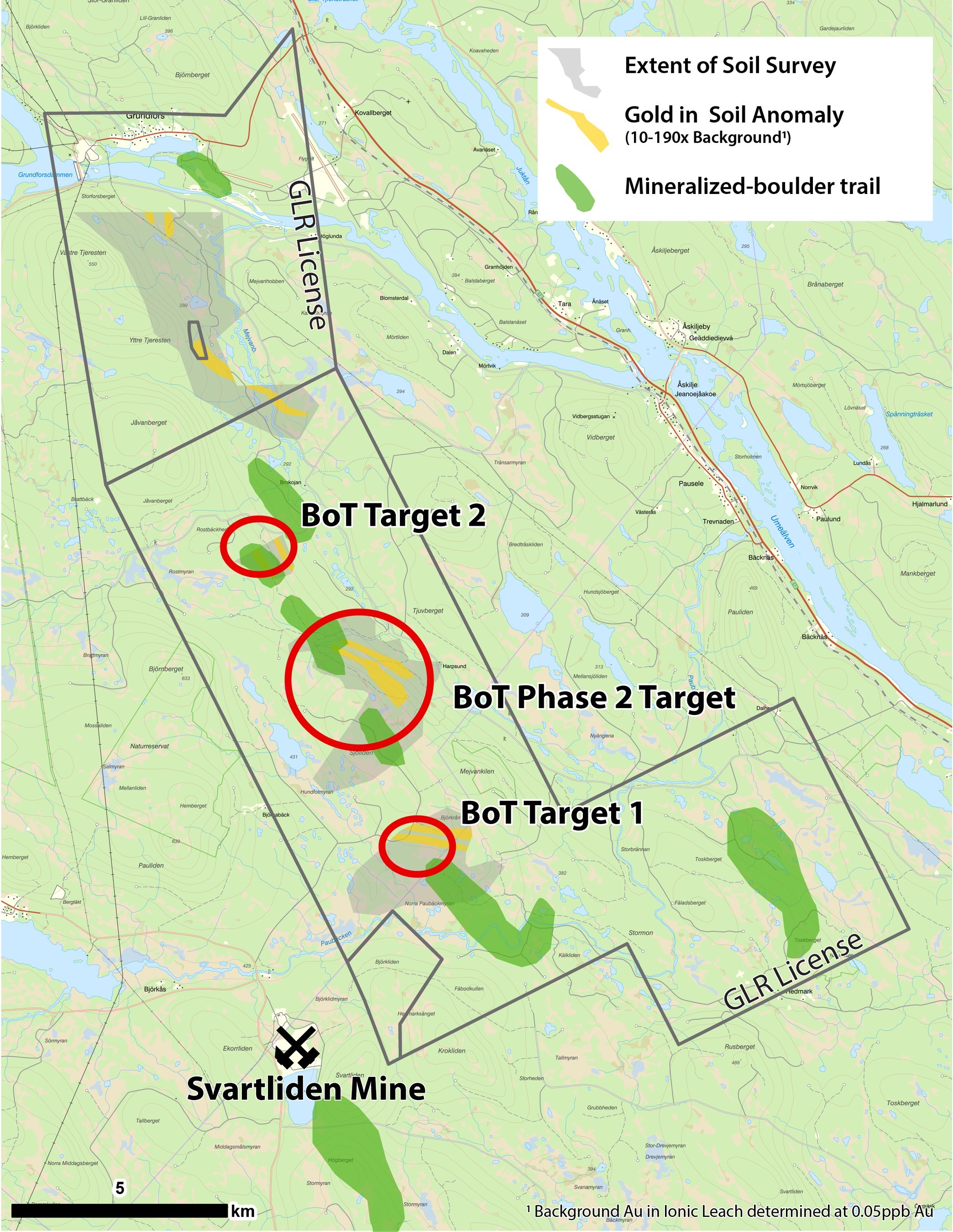Image 2: Paubäcken Gold Project (CNW Group/Gold Line Resources Ltd.)