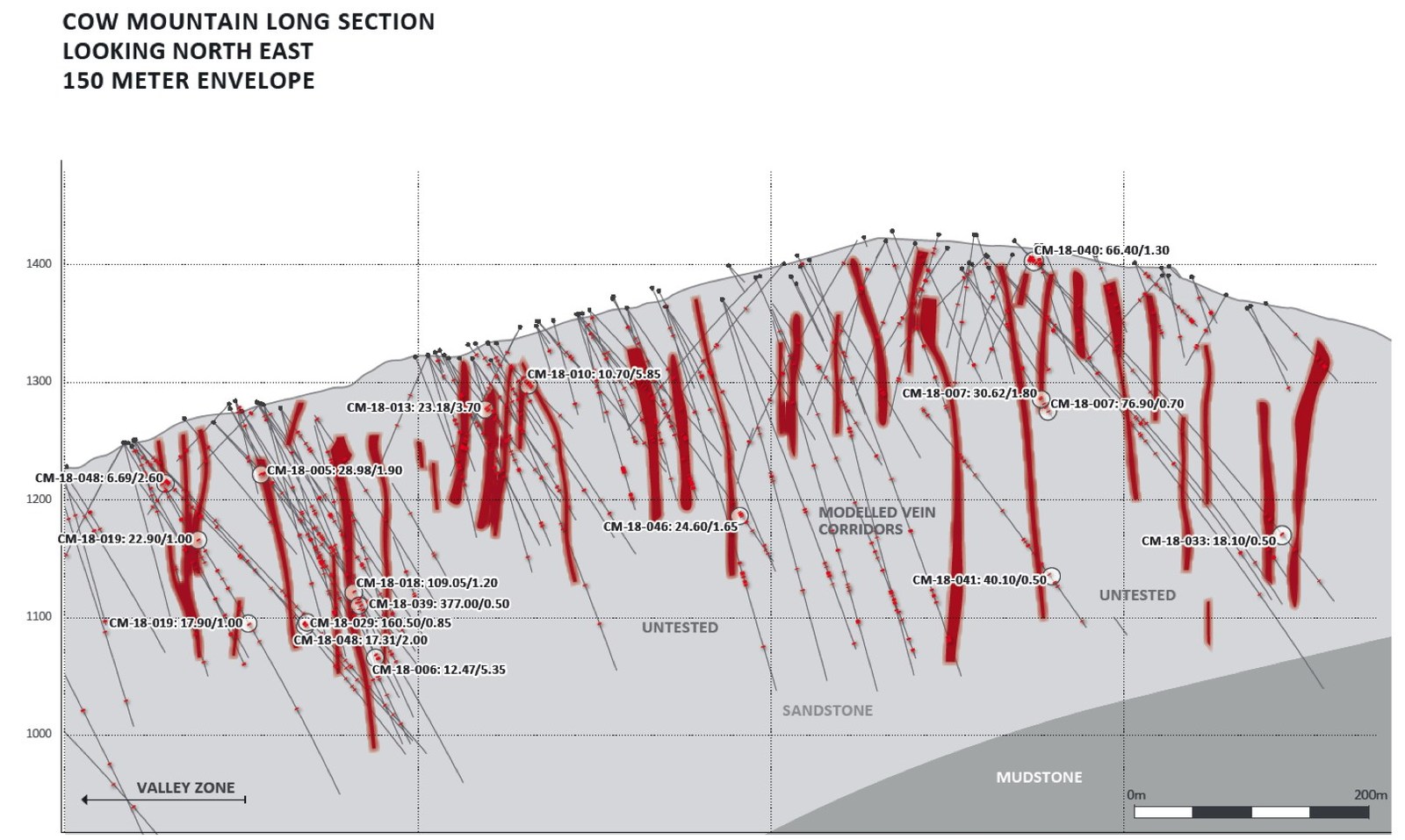 Cow Mountain Long Section