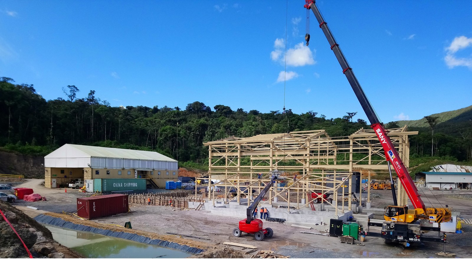 Figure 5. Construction of mine maintenance shop