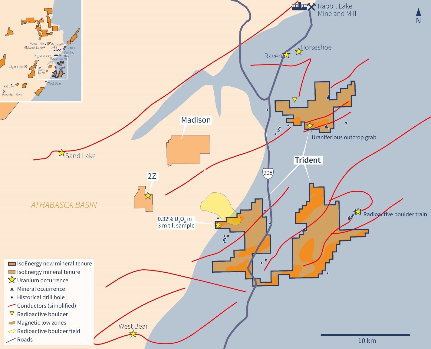 Figure 5 – Trident Property Map (CNW Group/IsoEnergy Ltd.)