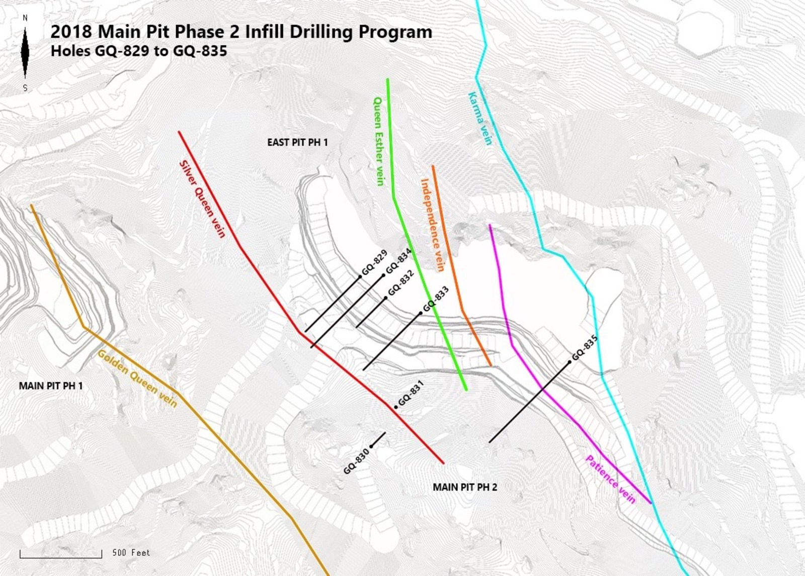 *Drawing illustrates the farthest extents of both the current modeled resources/reserves and the structures of interest to the drilling program.