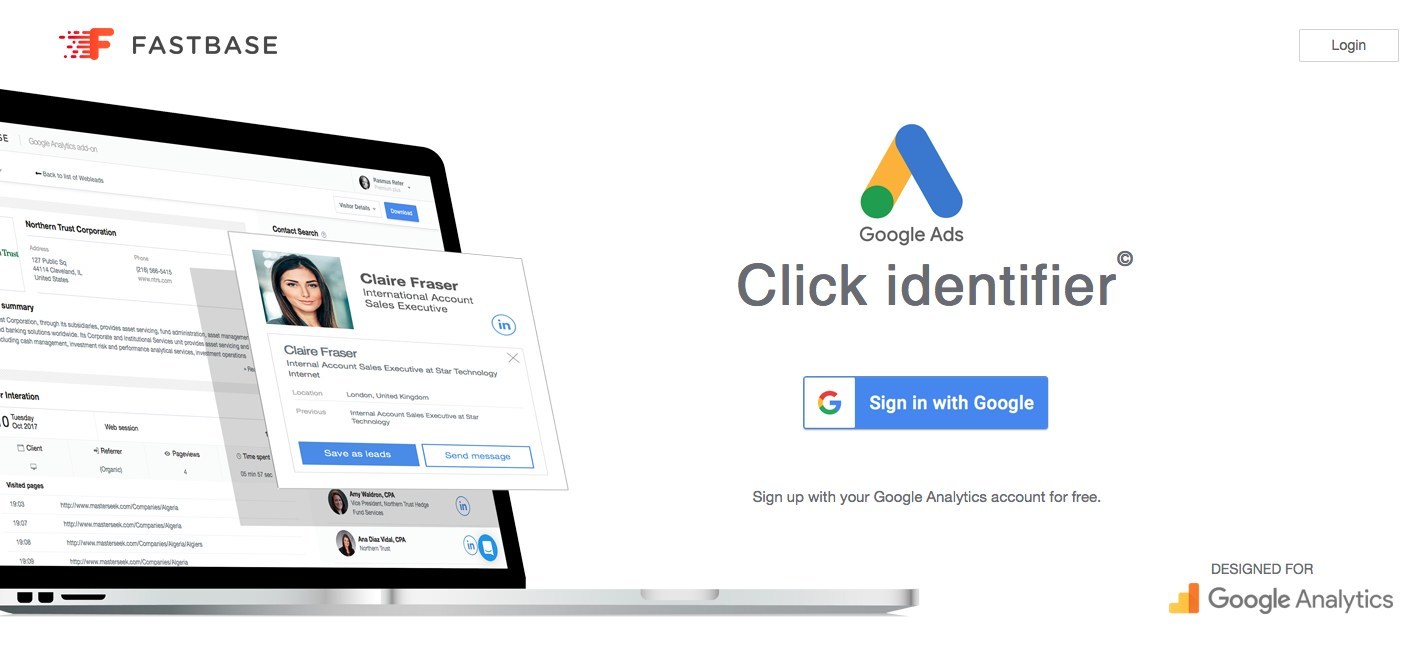 The new Google Ads Extension Now Displays Detailed Contact Information On All Ad Visitors Provided By Fastbase