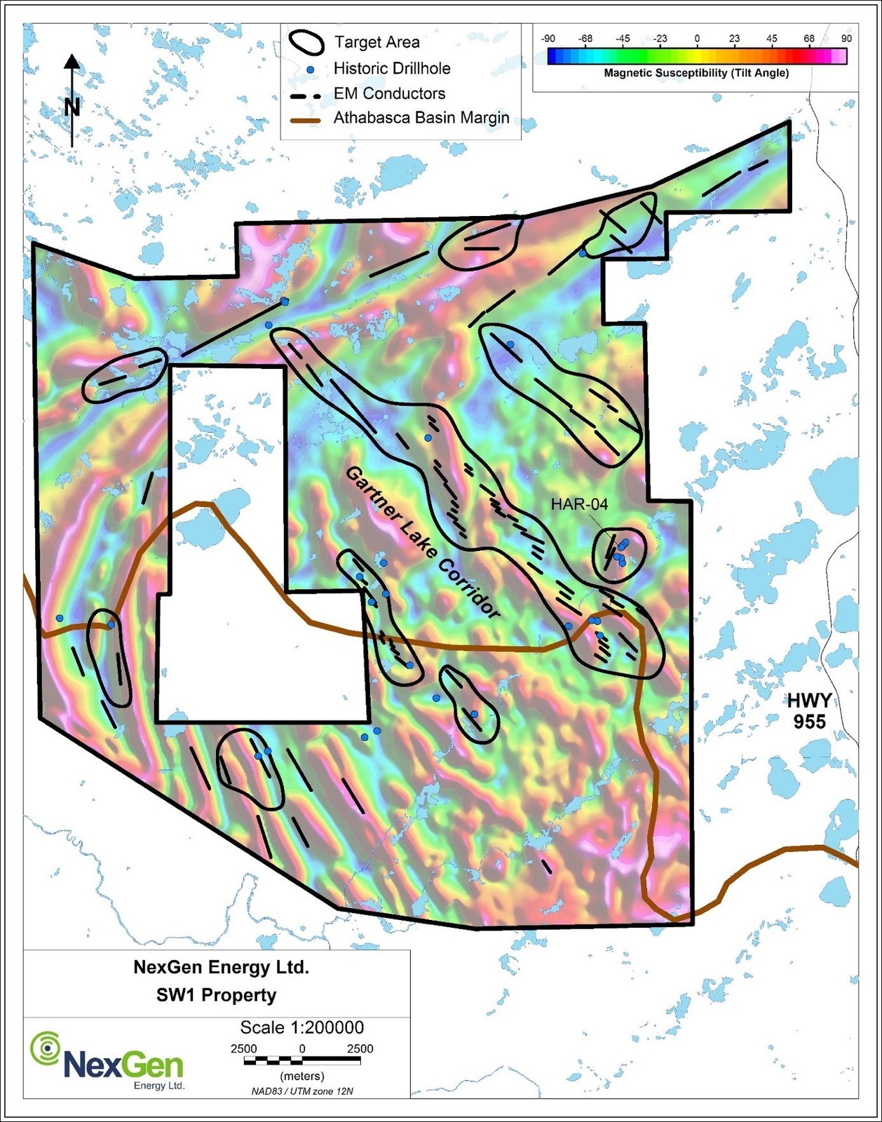 Figure 2: SW1 Property with Identified Target Areas