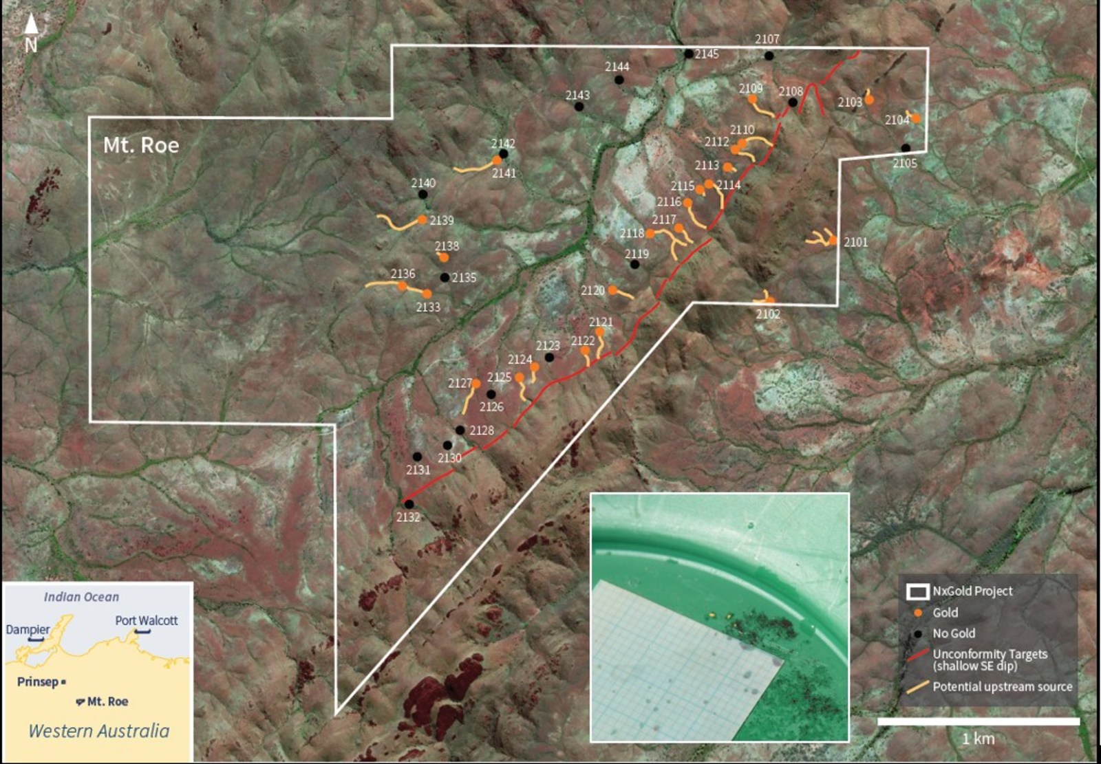 Figure 1: Stream Sediment Sample Locations