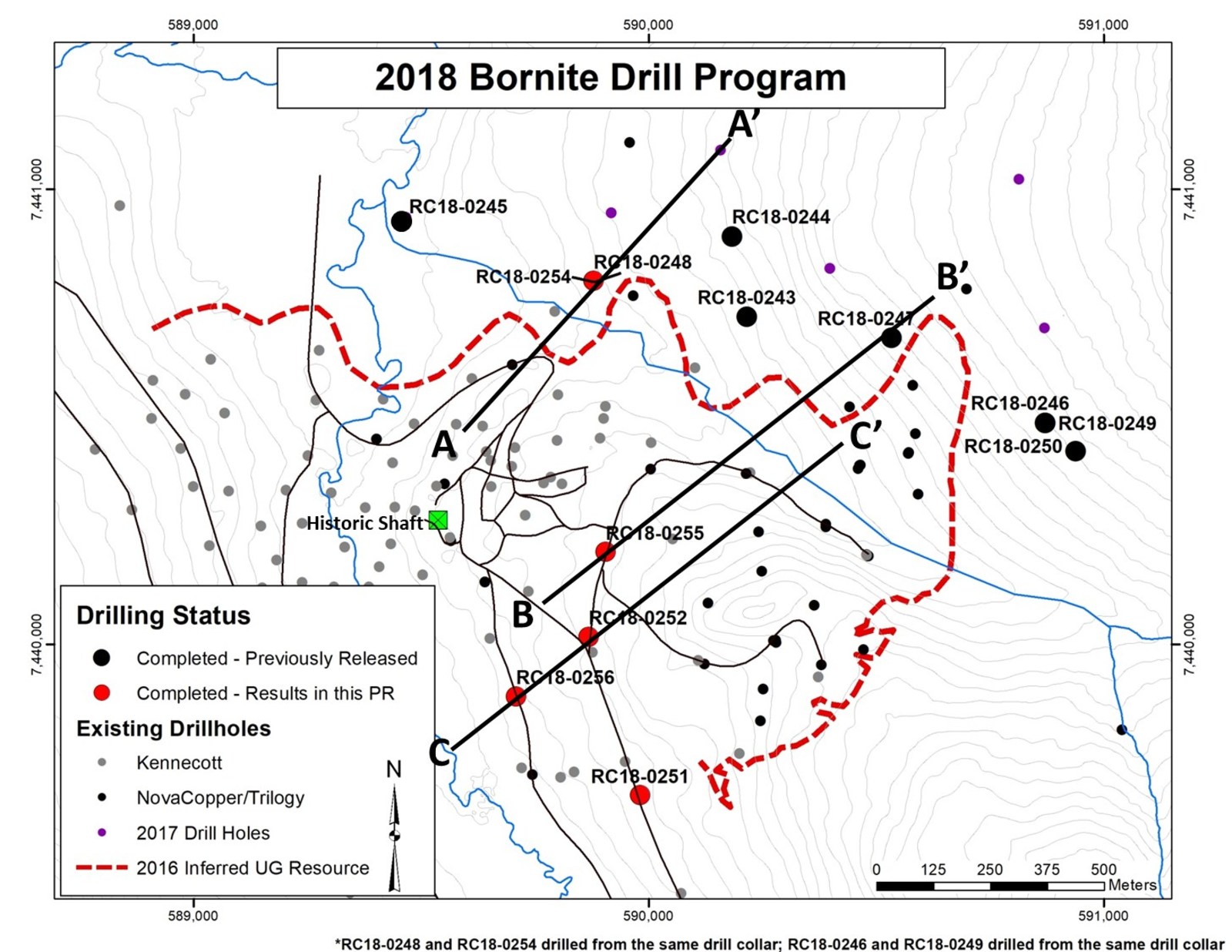 Figure 1- Map Showing Location of 2018 Drilling Program