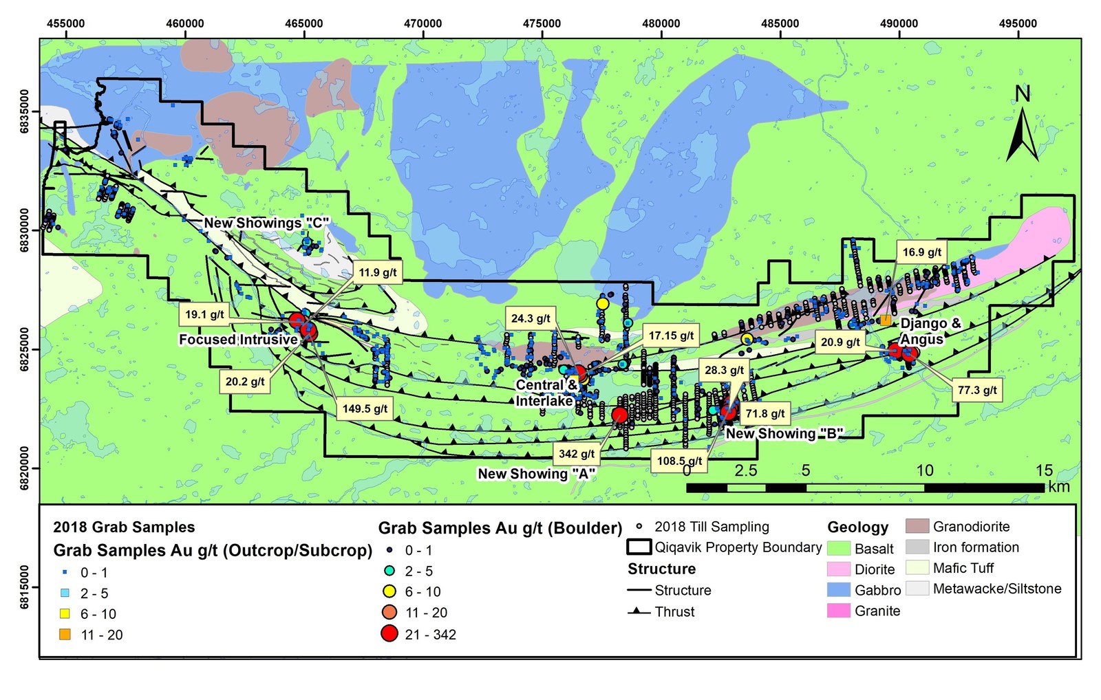Figure 2: 2018 Qiqavik Grab Sample Results