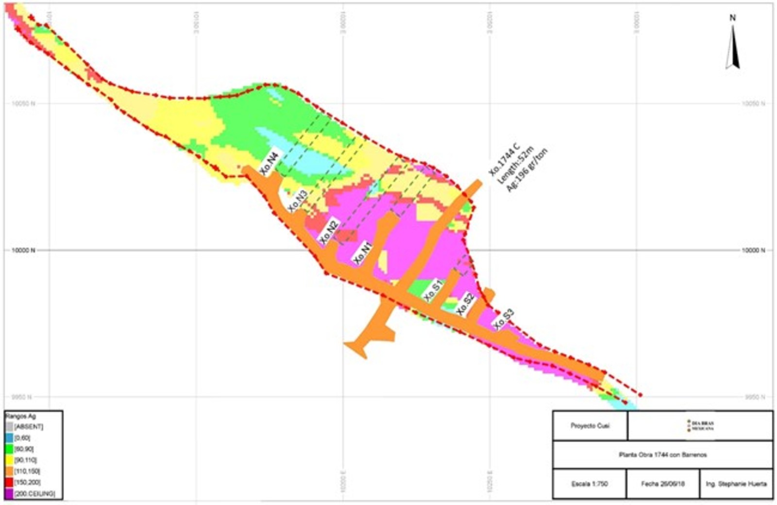 Figure 4- Plan View of Drawpoint Drift Development