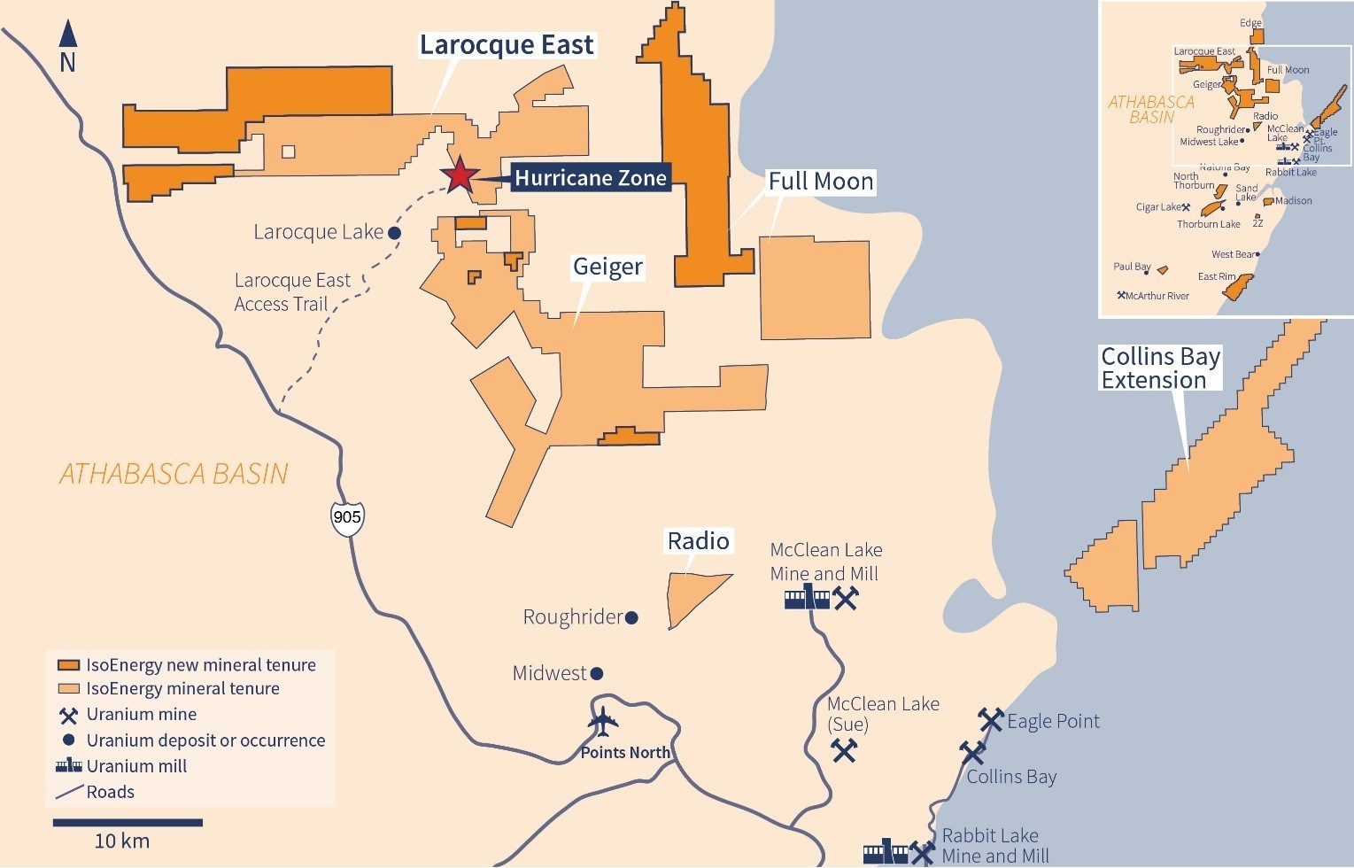 Figure 3 – New Larocque East and Full Moon Property Staking (CNW Group/IsoEnergy Ltd.)