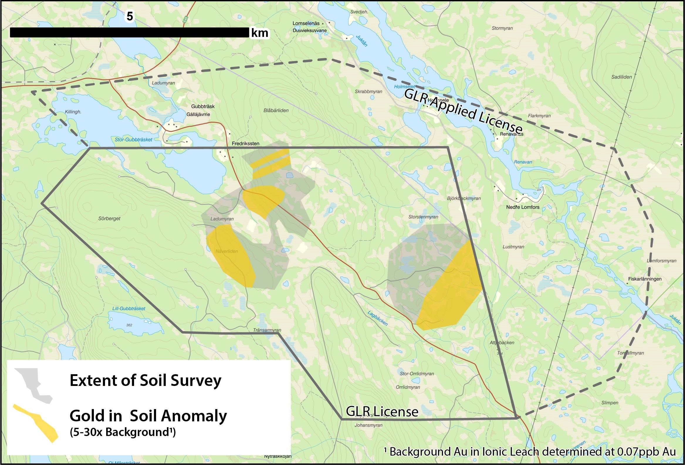 Image 4: Blåbärliden Gold Project (CNW Group/Gold Line Resources Ltd.)