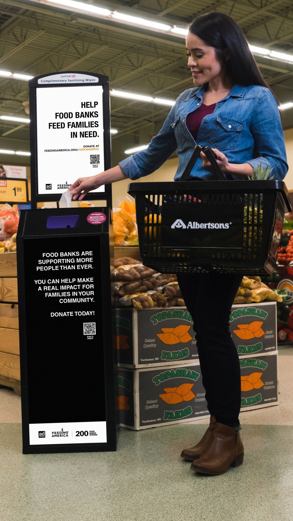Terraboost Media fait don de plus de 100 panneaux d'affichage pour la désinfection des mains dans les chaînes de supermarchés et les pharmacies à travers les États-Unis pour soutenir la mission de Feeding America