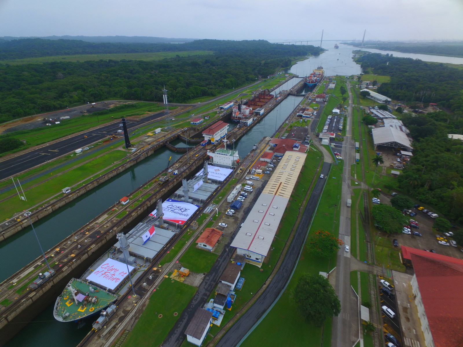 The Missy Enterprise going through the Panama Canal with the first copper concentrate shipment from First Quantum’s Cobre Panama Mine.