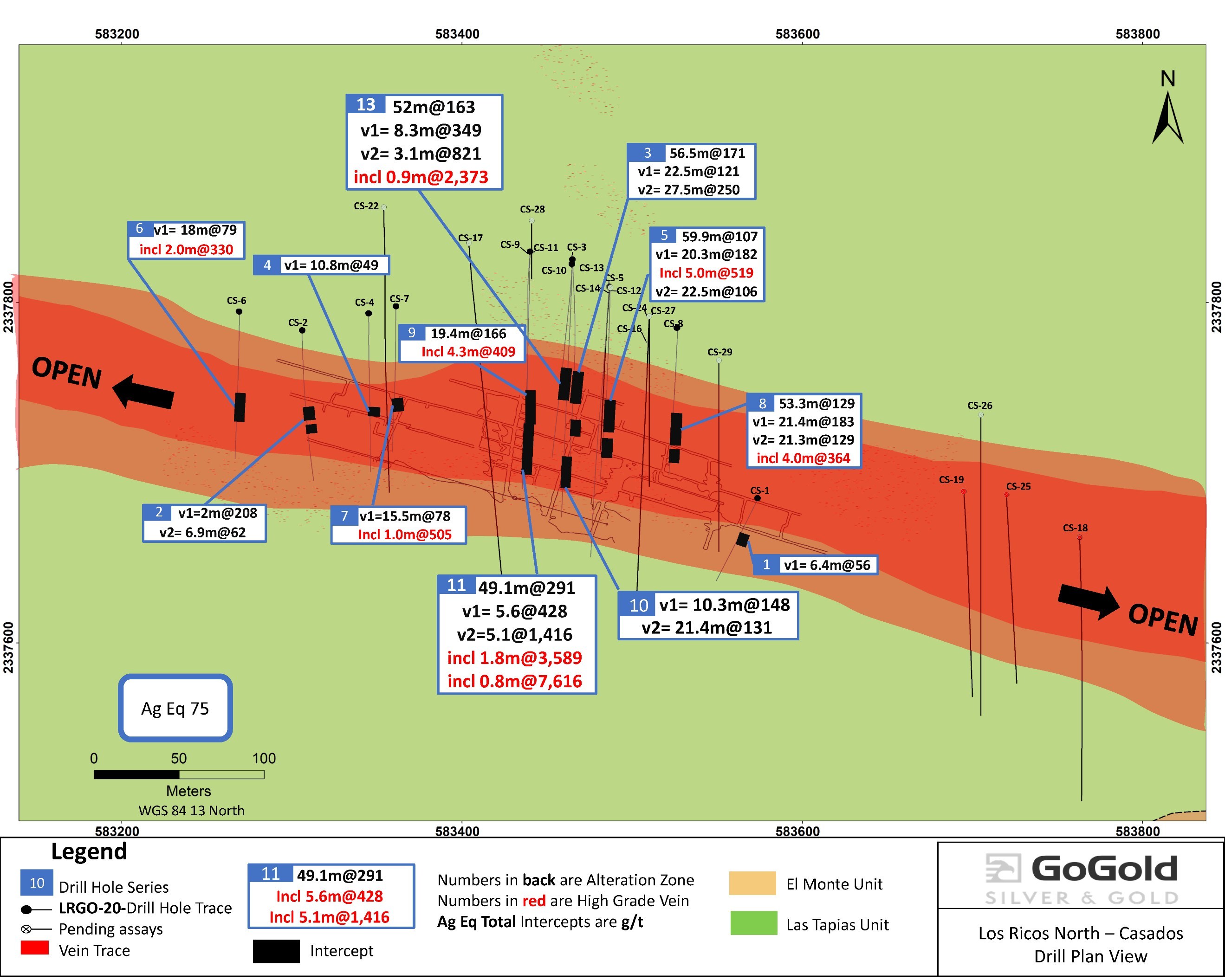 Figure 4: Drilling – Casados Deposit (CNW Group/GoGold Resources Inc.)