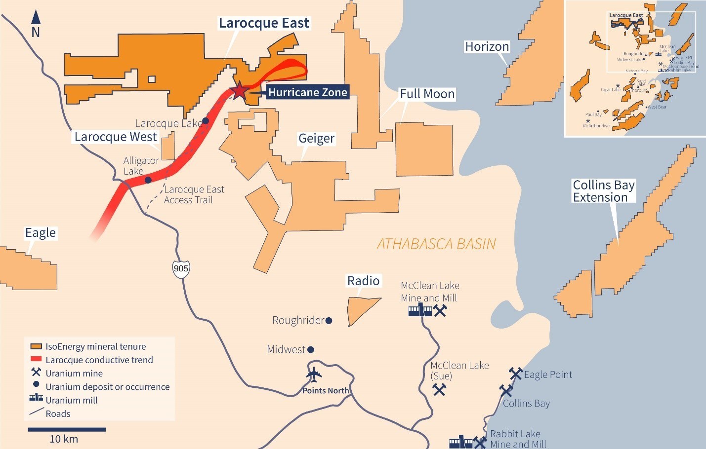 Figure 5 – Larocque East Property Map (CNW Group/IsoEnergy Ltd.)