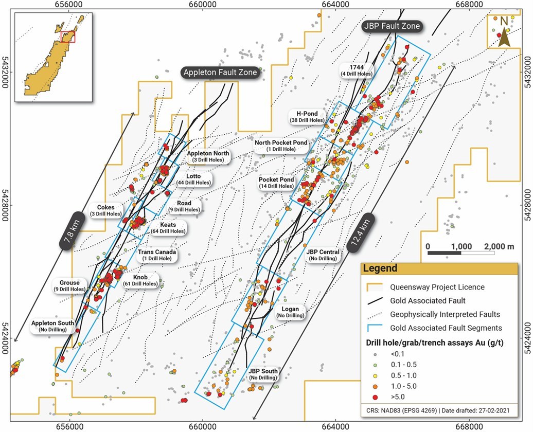 Figure 3. Queensway North Targeting Map (CNW Group/New Found Gold Corp.)