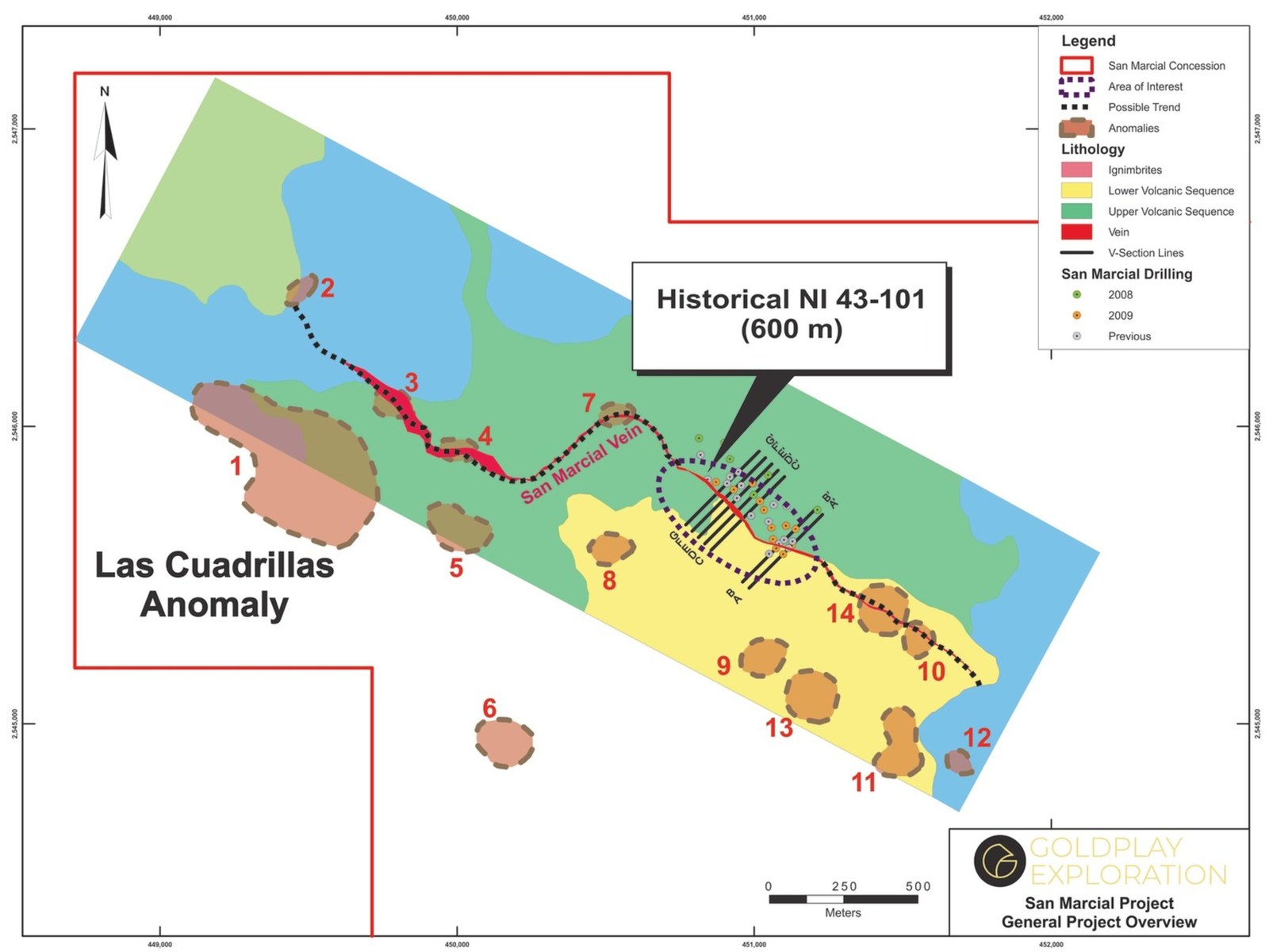 Figure 03 - Location Historical NI 43-101 Resource Area and Exploration Targets